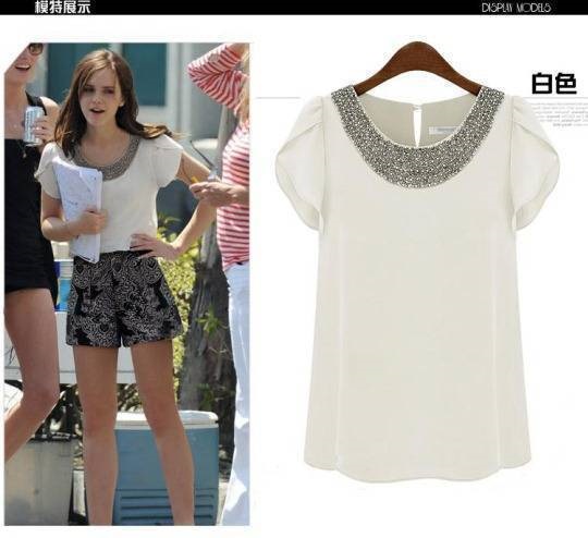 Butterfly Bleeding Chiffon Blouse $9.49